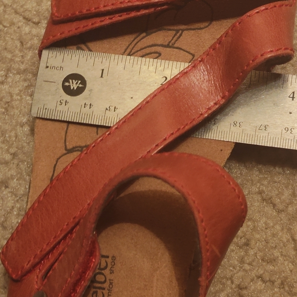 Josef Seibel Women's Tonga 25 Fisherman Red Leather Strappy Sandal Size 7 - 7.5 - Picture 15 of 15